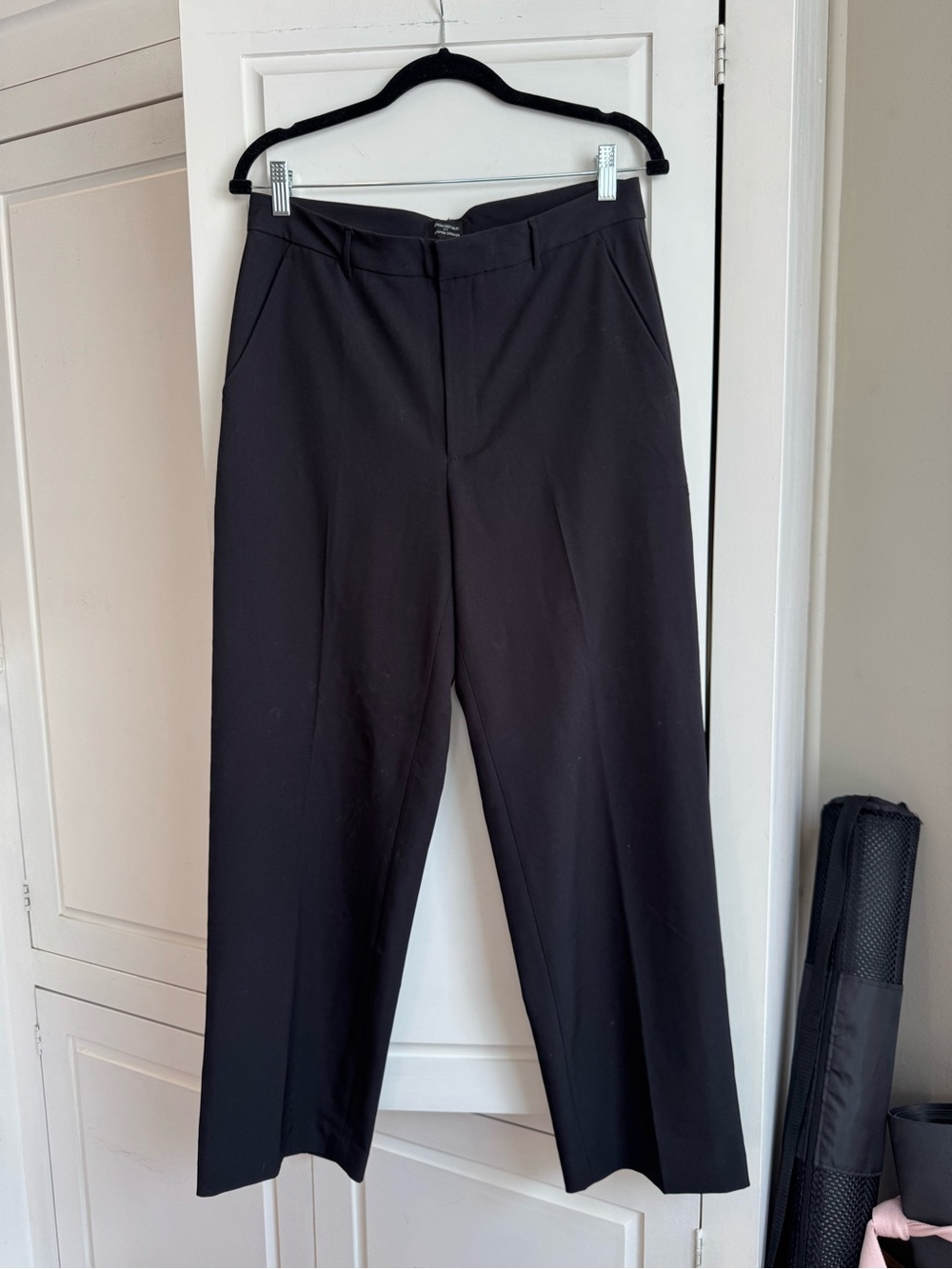 Banana Republic Black Straight-Leg Dress Trousers